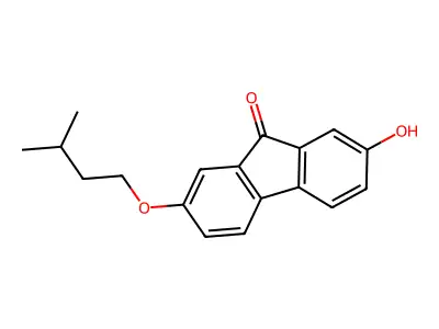 2-Hydroxy-7-(3-methylbutoxy)fluoren-9-one structure