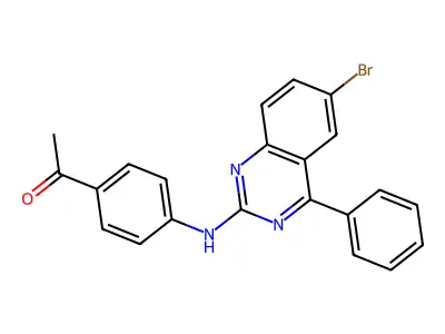 1-(4-((6-Bromo-4-phenylquinazolin-2-yl)amino)phenyl)ethanone structure