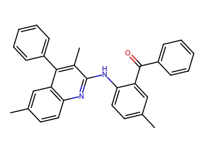 {2-[(3,6-Dimethyl-4-phenylquinolin-2-yl)amino]-5-methylphenyl}(phenyl)methanone structure