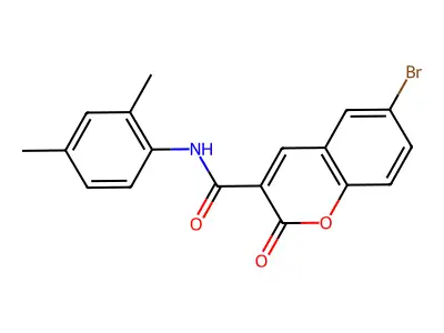 6-bromo-N-(2,4-dimethylphenyl)-2-oxo-2H-chromene-3-carboxamide structure