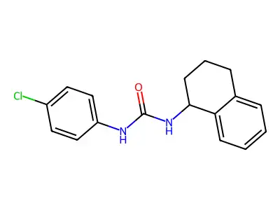 N-(4-chlorophenyl)-N'-(1,2,3,4-tetrahydro-1-naphthalenyl)urea structure