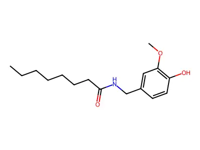 4-羟基-3-甲氧基-N-辛基苯甲酰胺 structure