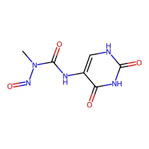 Urea, 1-methyl-1-nitroso-3-(1,2,3,4-tetrahydro-2,4-dioxo-5-pyrimidinyl)- structure