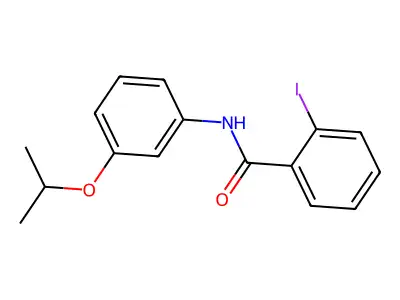 Benzamide, 2-iodo-N-(3-(1-methylethoxy)phenyl)- structure
