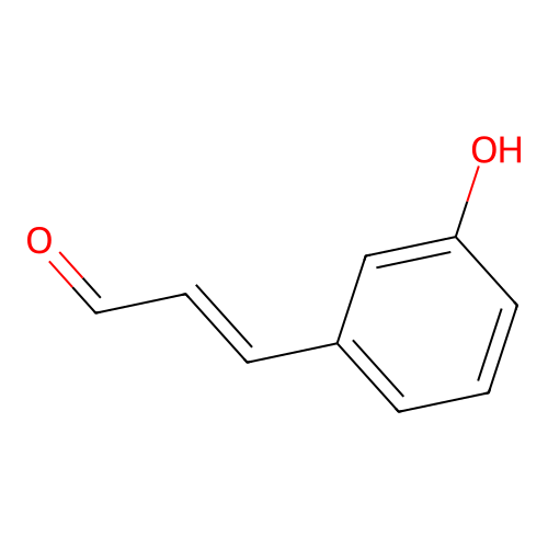 (2E)-3-(3-hydroxyphenyl)prop-2-enal structure