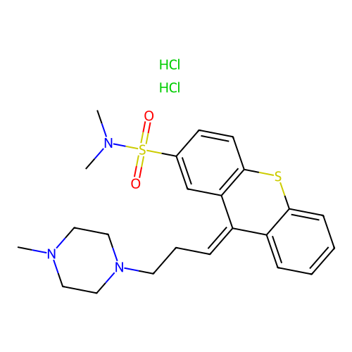 Thiothixene hydrochloride anhydrous structure
