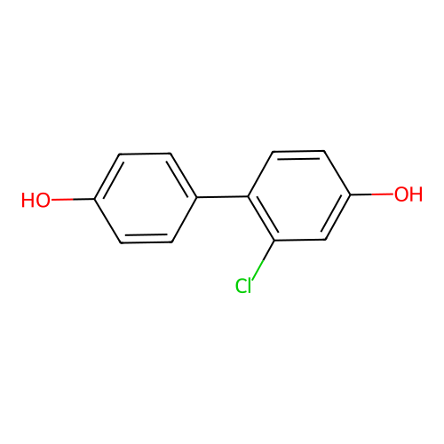 2-Chloro-(1,1'-biphenyl)-4,4'-diol structure