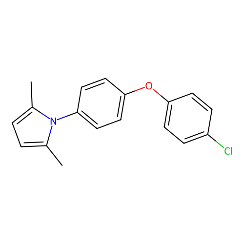 1-[4-(4-chlorophenoxy)phenyl]-2,5-dimethyl-1H-pyrrole structure