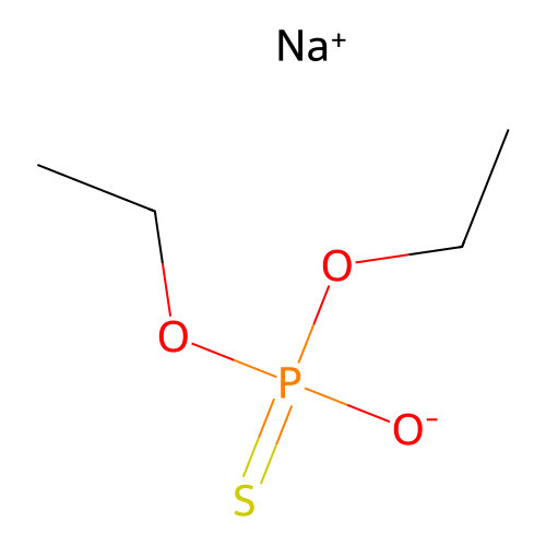 Sodium diethoxy-oxido-sulfanylidene-lambda5-phosphane structure