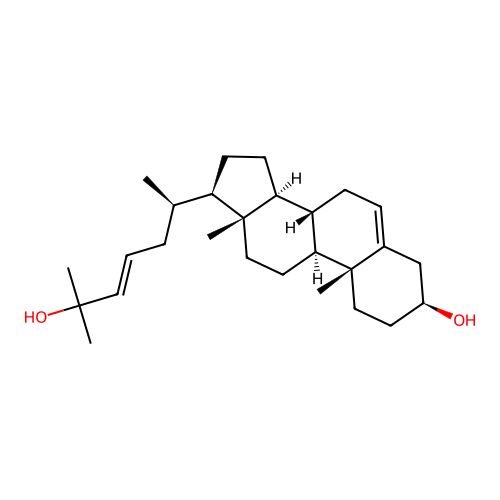 Cholesta-5,23-diene-3,25-diol, (3beta)- structure