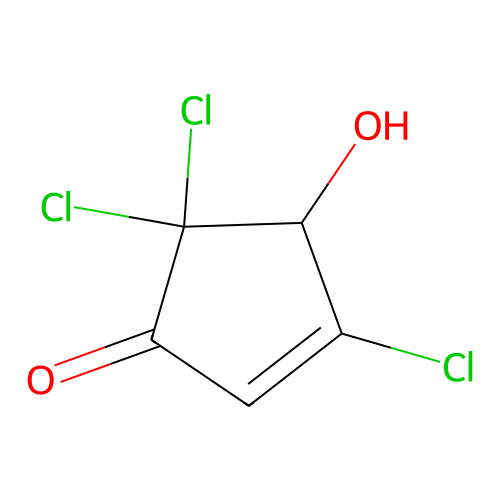 3,5,5-Trichloro-4-hydroxycyclopent-2-en-1-one structure