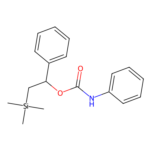 1-Phenyl-2-(trimethylsilyl)ethyl phenylcarbamate structure