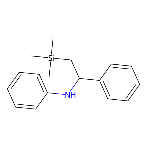 N-[1-phenyl-2-(trimethylsilyl)ethyl]aniline structure