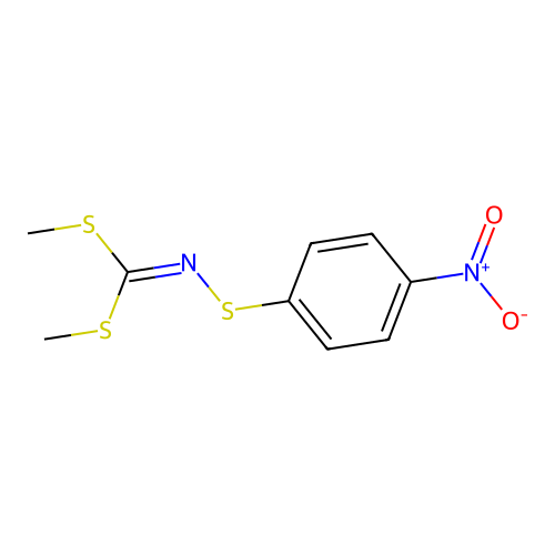 1,1-bis(methylsulfanyl)-N-(4-nitrophenyl)sulfanylmethanimine structure