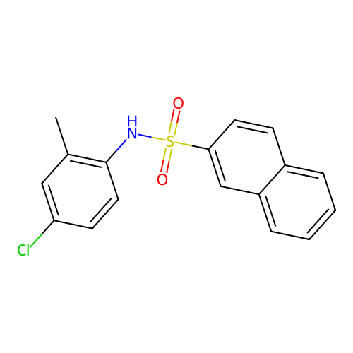 N-(4-chloro-2-methylphenyl)naphthalene-2-sulfonamide structure