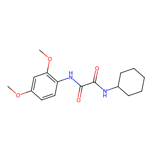 N-cyclohexyl-N'-(2,4-dimethoxyphenyl)ethanediamide structure