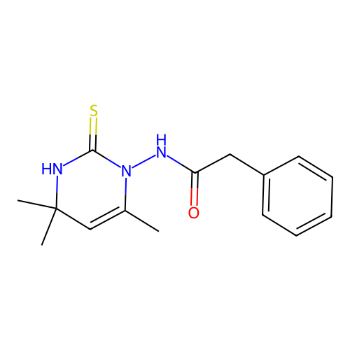 2-phenyl-N-(4,4,6-trimethyl-2-thioxo-3,4-dihydropyrimidin-1(2H)-yl)acetamide structure