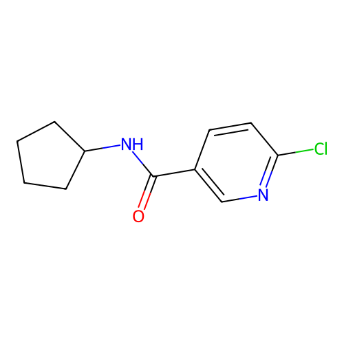 6-chloro-N-cyclopentylpyridine-3-carboxamide structure