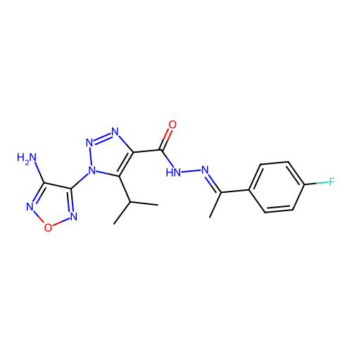C16H17FN8O2 structure