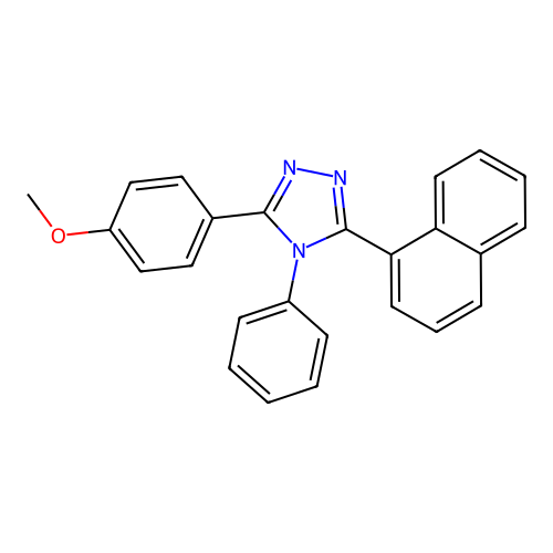 3-(4-methoxyphenyl)-5-(naphthalen-1-yl)-4-phenyl-4H-1,2,4-triazole structure