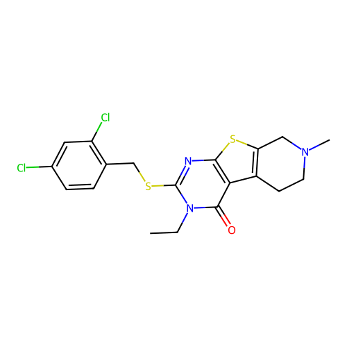 C19H19Cl2N3OS2 structure