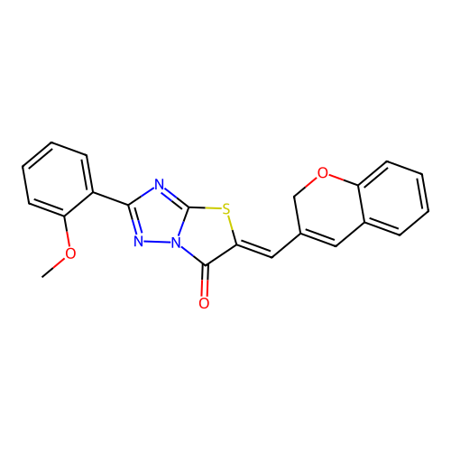 (5Z)-5-(2H-chromen-3-ylmethylidene)-2-(2-methoxyphenyl)-[1,3]thiazolo[3,2-b][1,2,4]triazol-6-one structure