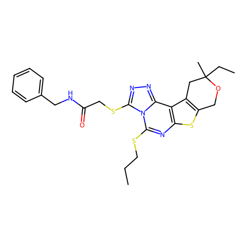 C25H29N5O2S3 structure