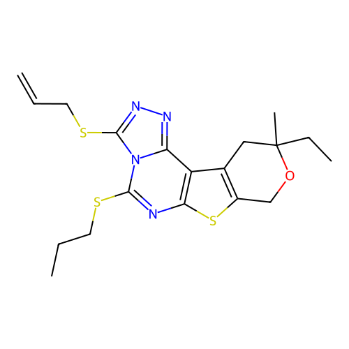 C19H24N4OS3 structure