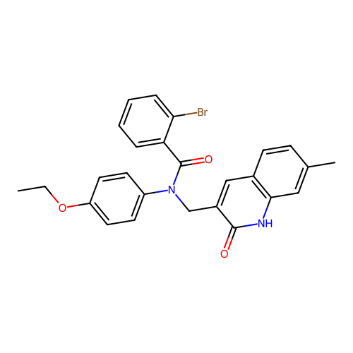 2-bromo-N-(4-ethoxyphenyl)-N-((2-hydroxy-7-methylquinolin-3-yl)methyl)benzamide structure