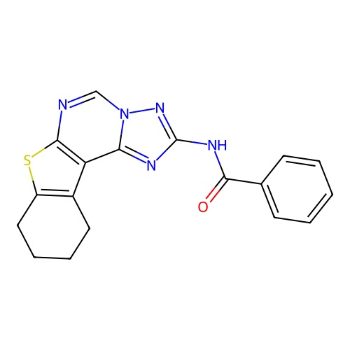 N-(8,9,10,11-tetrahydro[1]benzothieno[3,2-e][1,2,4]triazolo[1,5-c]pyrimidin-2-yl)benzamide structure