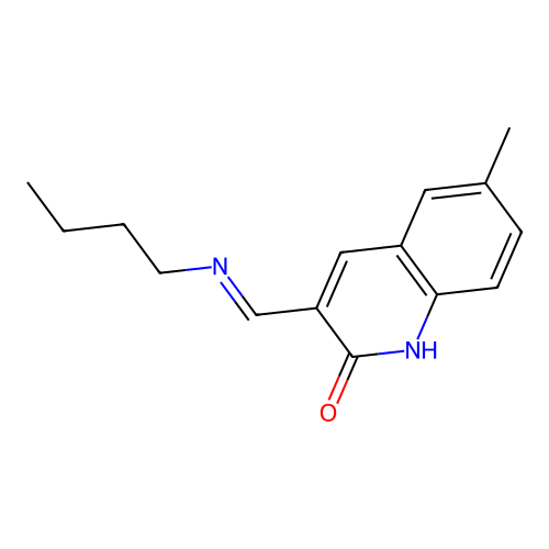 3-[(E)-(butylimino)methyl]-6-methylquinolin-2(1H)-one structure