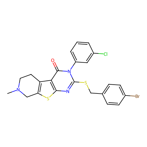 C23H19BrClN3OS2 structure
