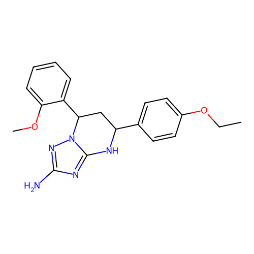 5-(4-ethoxyphenyl)-7-(2-methoxyphenyl)-4,5,6,7-tetrahydro[1,2,4]triazolo[1,5-a]pyrimidin-2-amine structure