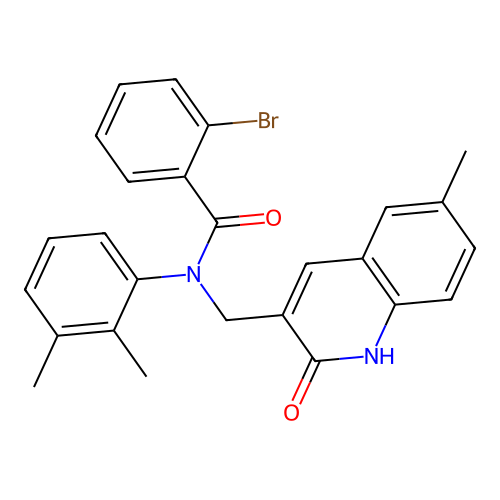 2-bromo-N-(2,3-dimethylphenyl)-N-((2-hydroxy-6-methylquinolin-3-yl)methyl)benzamide structure