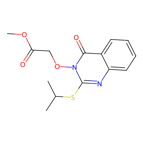 (2-Isopropylsulfanyl-4-oxo-4H-quinazolin-3-yloxy)-acetic acid methyl ester structure
