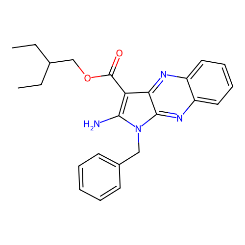 2-ethylbutyl 2-amino-1-benzyl-1H-pyrrolo[2,3-b]quinoxaline-3-carboxylate structure
