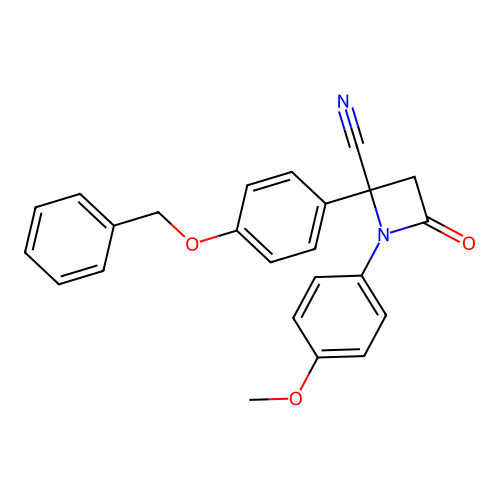 2-(4-(Benzyloxy)phenyl)-1-(4-methoxyphenyl)-4-oxoazetidine-2-carbonitrile structure
