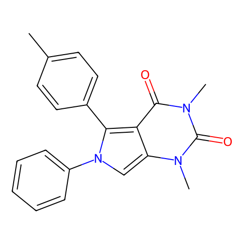 1,3-dimethyl-5-(4-methylphenyl)-6-phenyl-1H-pyrrolo[3,4-d]pyrimidine-2,4(3H,6H)-dione structure