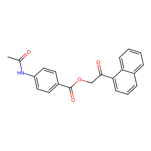 2-(1-Naphthyl)-2-oxoethyl 4-(acetylamino)benzoate structure