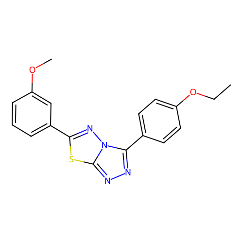 3-(4-Ethoxyphenyl)-6-(3-methoxyphenyl)-[1,2,4]triazolo[3,4-b][1,3,4]thiadiazole structure