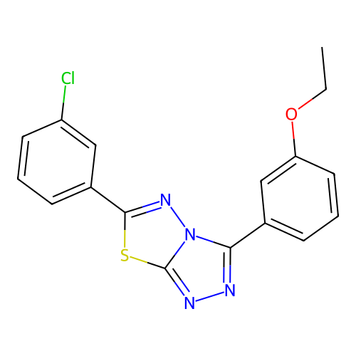 6-(3-Chlorophenyl)-3-(3-ethoxyphenyl)-[1,2,4]triazolo[3,4-b][1,3,4]thiadiazole structure