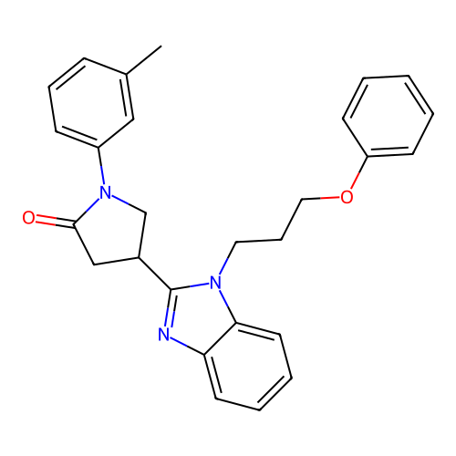 1-(3-Methylphenyl)-4-[1-(3-phenoxypropyl)benzimidazol-2-yl]pyrrolidin-2-one structure