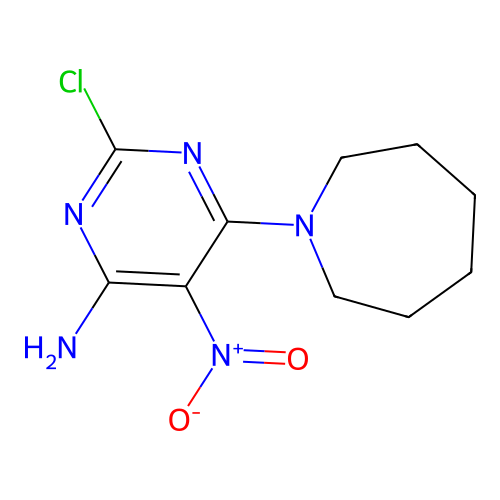 6-(Azepan-1-yl)-2-chloro-5-nitropyrimidin-4-amine structure