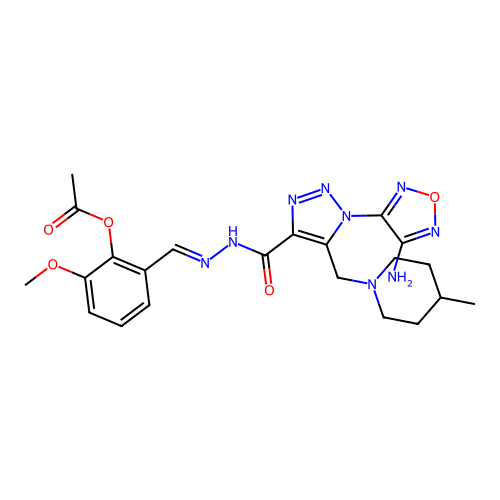 C22H27N9O5 structure