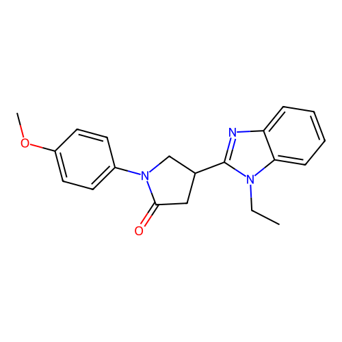 4-(1-Ethylbenzimidazol-2-yl)-1-(4-methoxyphenyl)pyrrolidin-2-one structure