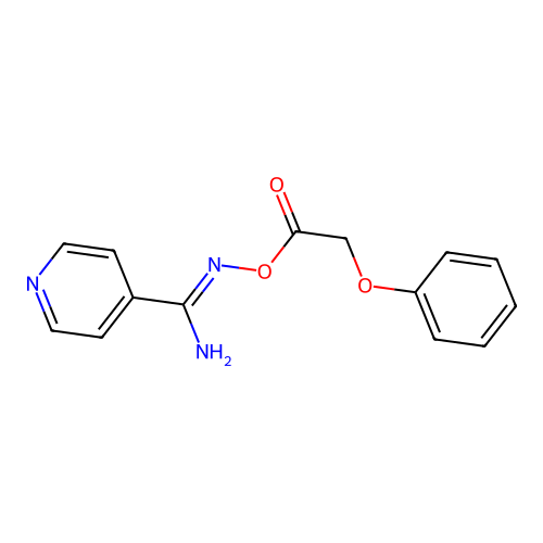 [[Amino(pyridin-4-yl)methylidene]amino] 2-phenoxyacetate structure