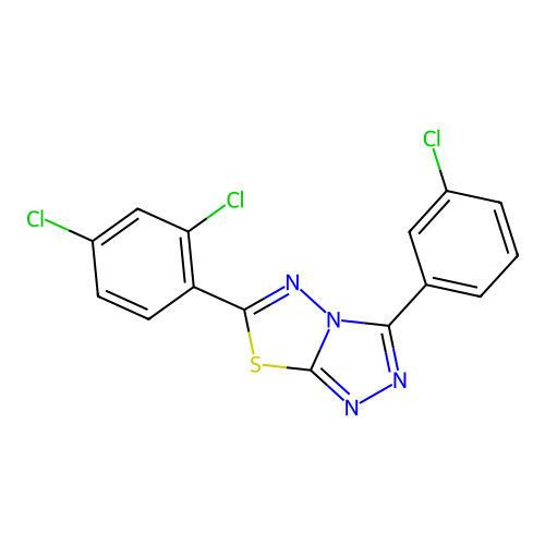 C15H7Cl3N4S structure