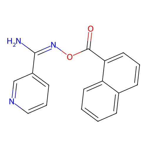 [(E)-[amino(pyridin-3-yl)methylidene]amino] naphthalene-1-carboxylate structure
