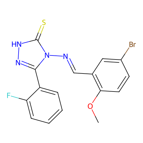 4-((5-BR-2-Methoxybenzylidene)amino)-5-(2-F-phenyl)-4H-1,2,4-triazole-3-thiol structure