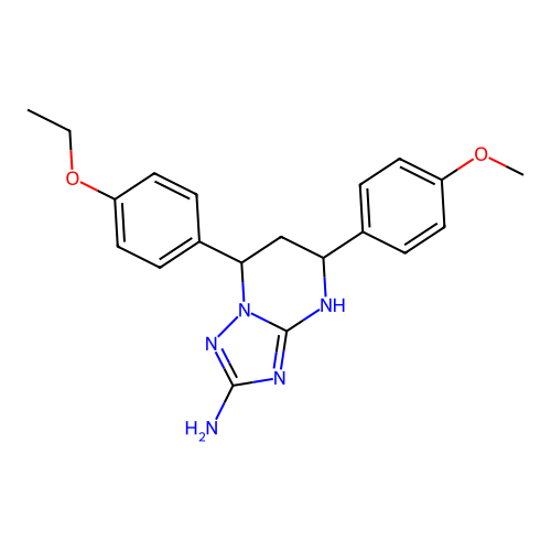7-(4-ethoxyphenyl)-5-(4-methoxyphenyl)-4,5,6,7-tetrahydro[1,2,4]triazolo[1,5-a]pyrimidin-2-amine structure